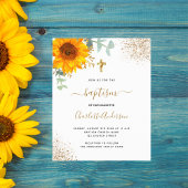 Papier Budget Baptême eucalyptus tournesol vert