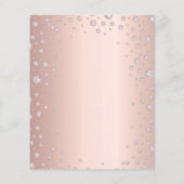 Papier Budget baptême floral rose or rose fille élégante (Dos)