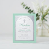 Papier Budget Baptême Monnaie Vert Faux Argent Invitation (Debout devant)