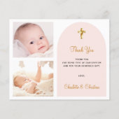 Papier Budget baptême photo jumeaux filles merci (Devant)