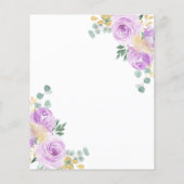 Papier Budget Baptême pourpre et première invitation d'an (Dos)