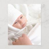 Papier Budget baptême rose floral photo merci (Dos)