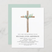 Papier Budget Baptême Vert Sage Eucalyptus (Devant / Derrière)