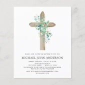 Papier Budget Baptême Vert Sage Eucalyptus (Devant)