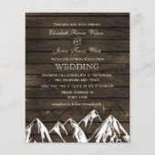 Papier Budget Barn bois Faire-part de mariage (Devant)