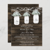 Papier Budget Barn Wood Mason Dîner de répétition Jar Inv (Devant / Derrière)