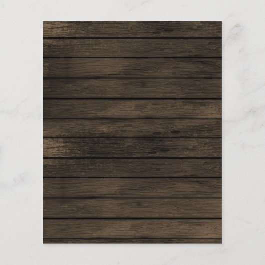 Papier Budget Barn Wood Rustic Mariage de automne invitat (Dos)