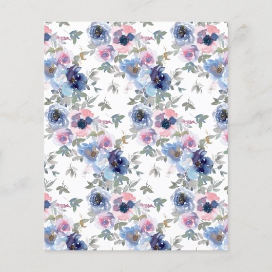 Papier Budget Basil Vert et Spun Sugar Blue Invitation (Dos)