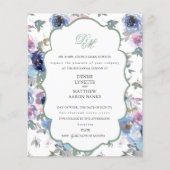 Papier Budget Basil Vert et Spun Sugar Blue Invitation (Devant)