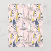 Papier Budget Bateaux à voile Nautiques Invitations d'ann (Dos)