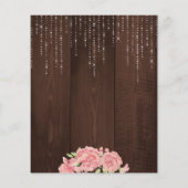 Papier Budget BBQ baby shower rustique petite fille invit (Dos)