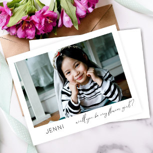 Papier Budget Be My Flower Girl Photo Proposition Script