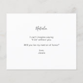 Papier Budget Be My Matron of Honor Petite proposition ph (Dos)