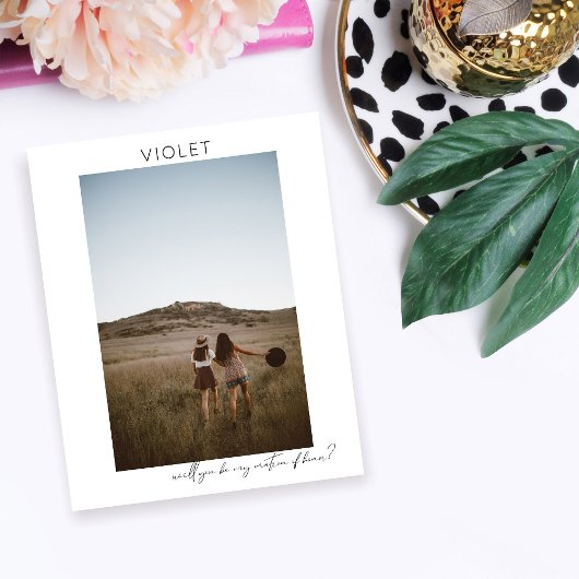 Papier Budget Be My Matron of Honor Photo Proposition Scr