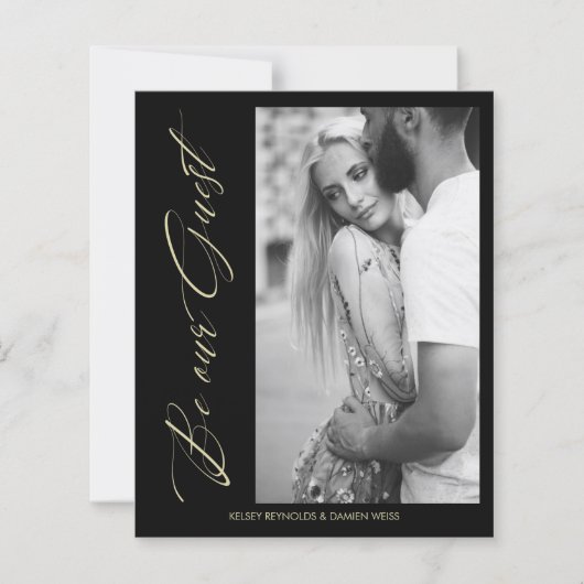 Papier Budget Be Our Guest Script Photo Wedding Wimshical (Devant)