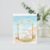 Papier BUDGET Beach Coastal Destination Enregistrer Date  (Debout devant)