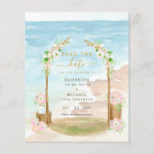 Papier BUDGET Beach Coastal Destination Enregistrer Date  (Devant)