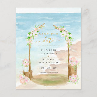Papier BUDGET Beach Coastal Destination Enregistrer Date