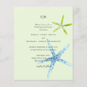 Papier Budget Beachy Life Blue Lime Mariage Invite (Devant)