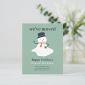 Papier Budget beau Noël Moving Faire-part Snowman (Debout devant)