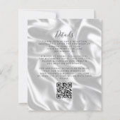 Papier Budget Bébé Bleu Argent Agate soie QR Code Mariage (Dos)