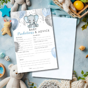 Papier BUDGET Bébé prédictions garçon éléphant douche jeu