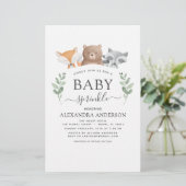 Papier Budget Bébé Sprinkle Douche Bois Eucalyptus (Debout devant)