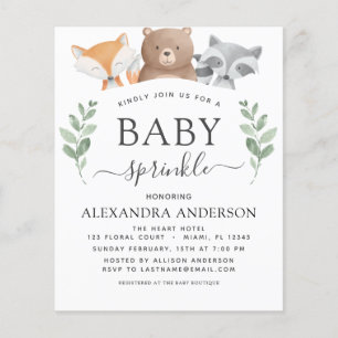 Papier Budget Bébé Sprinkle Douche Bois Eucalyptus