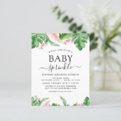 Papier Budget Bébé Sprinkle Douche Tropical Palm Floral (Debout devant)
