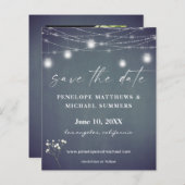 Papier Budget Bébé's Breath BG Chalkboard Photo Save Date (Devant / Derrière)