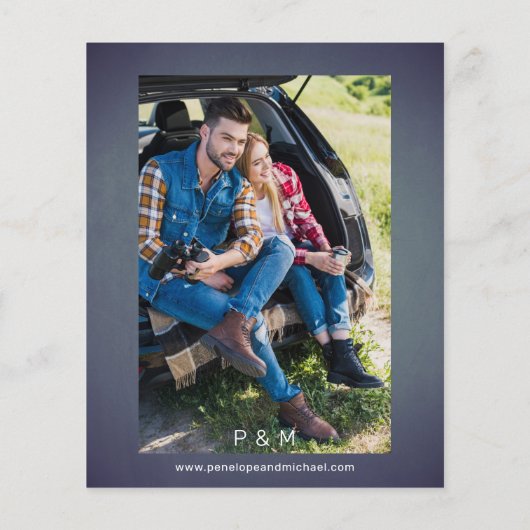 Papier Budget Bébé's Breath BG Chalkboard Photo Save Date (Dos)