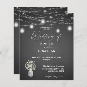 Papier Budget Bébé's Breath, G Chalkboard, String Lights