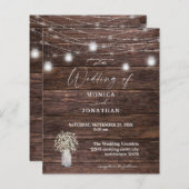 Papier Budget Bébé's Respiration, bois & String Mariage (Devant / Derrière)