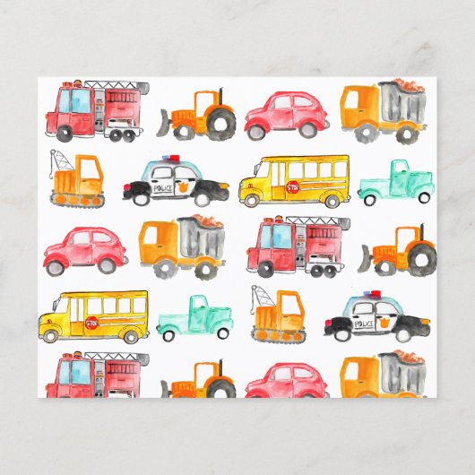 Papier Budget Beep Beep Vroom Transport Enfant Anniversai (Dos)