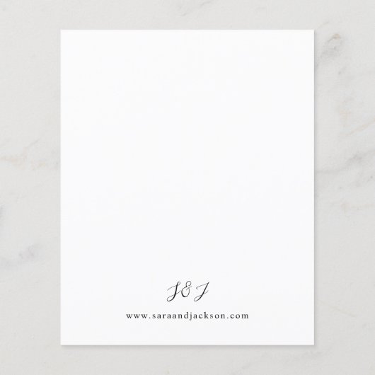 Papier Budget Beige & Dusty Blue Floral Mariage S2 Blue L (Dos)