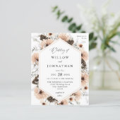 Papier Budget Beige & Pine Rustique Floral Mariage (Debout devant)