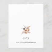 Papier Budget Beige & Pine Rustique Floral Mariage (Dos)