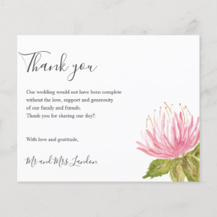 Papier BUDGET Belle Fleur rose Mariage merci