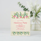 Papier Budget Berries et succursales Invitations de Noël (Debout devant)