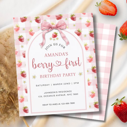 Papier Budget Berry fraise 1er anniversaire