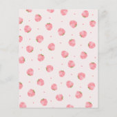 Papier Budget Berry fraise première invitation d'annivers (Dos)