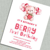 Papier Budget Berry Premier anniversaire Fraise 1er parti
