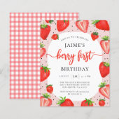 Papier Budget Berry Premier anniversaire fraise Anniversa (Devant / Derrière)