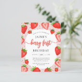Papier Budget Berry Premier anniversaire fraise Anniversa (Debout devant)