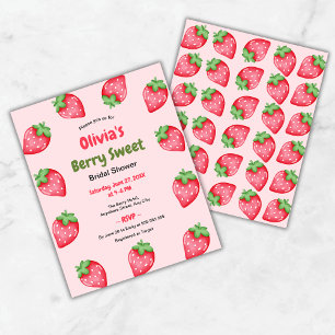 Papier Budget Berry Sweet Strawberry Fête des mariées Inv