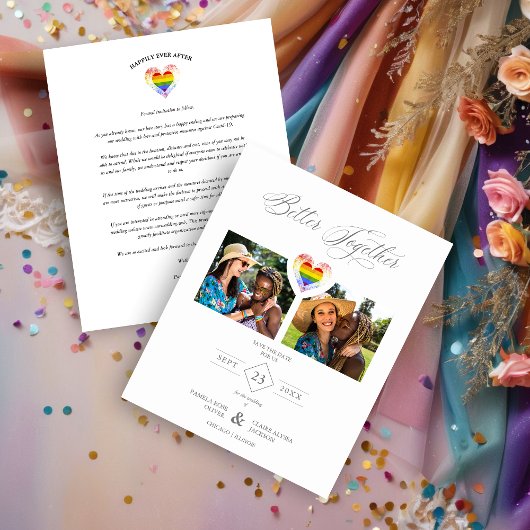 Papier Budget Better Together Pride Rainbow LGBT Heart