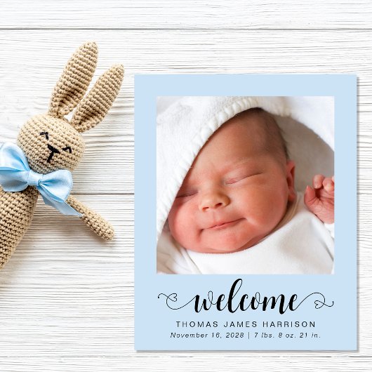 Papier Budget Bienvenue Photos Baby Boy Faire-part de nai