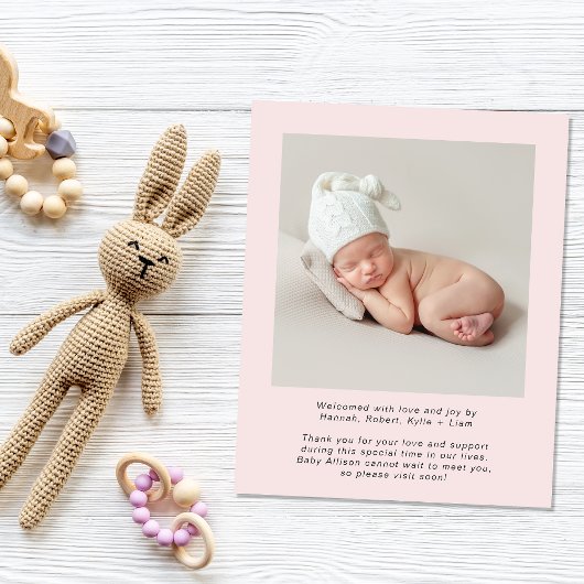 Papier Budget Bienvenue Photos Baby Girl Faire-part de na