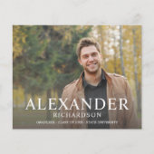 Papier Budget Big Mod Nom Photo Graduation Annonce (Devant)