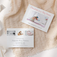 Budget Big Sister Photo Nouveau Faire-part bébé